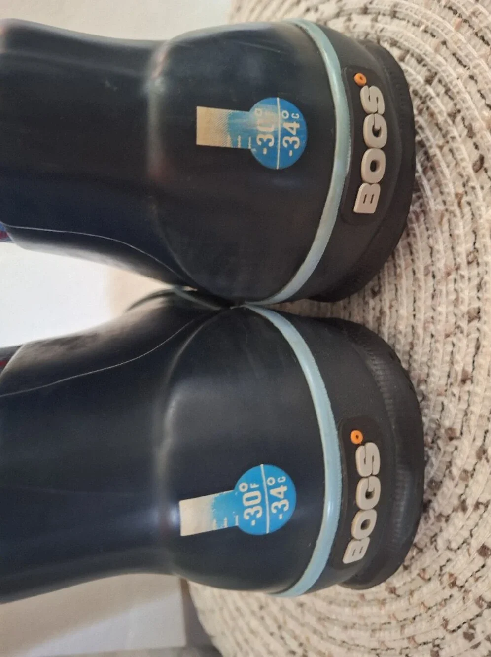 Bogs Kids Navy Blue Floral Rain & Snow Boots